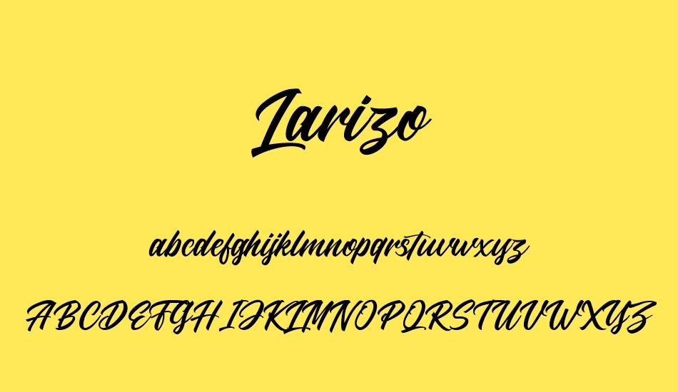 Larizo DEMO font