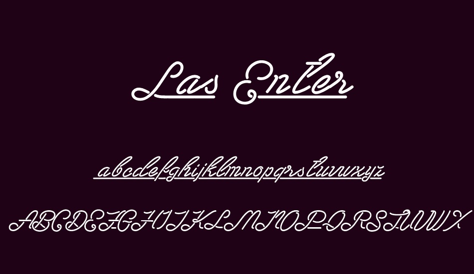 Las Enter Personal Use Only font
