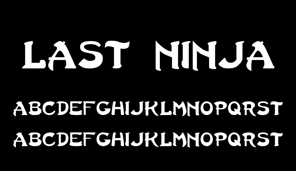 Last Ninja font