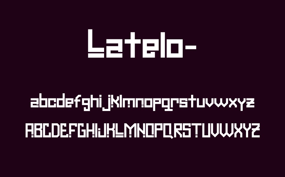 Latelo font