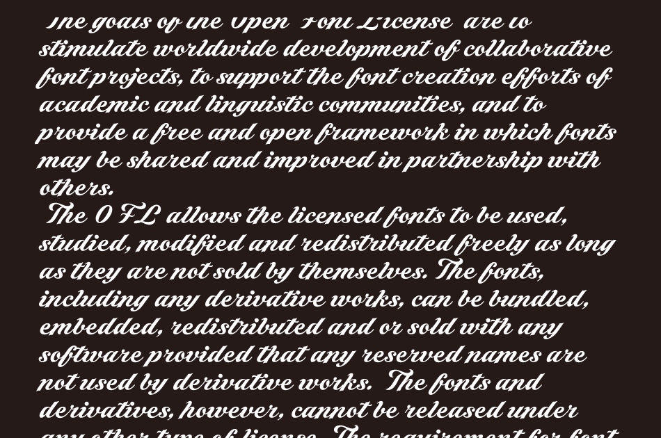 Latenza Script font 1