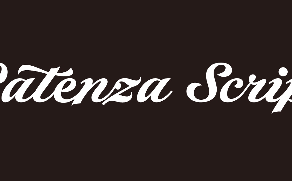 Latenza Script font big