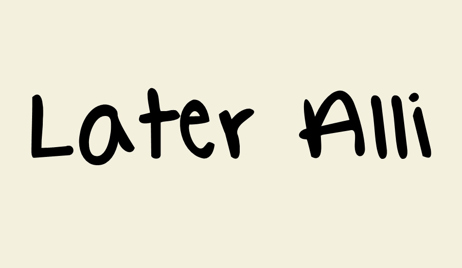 Later Allie-Gator font big