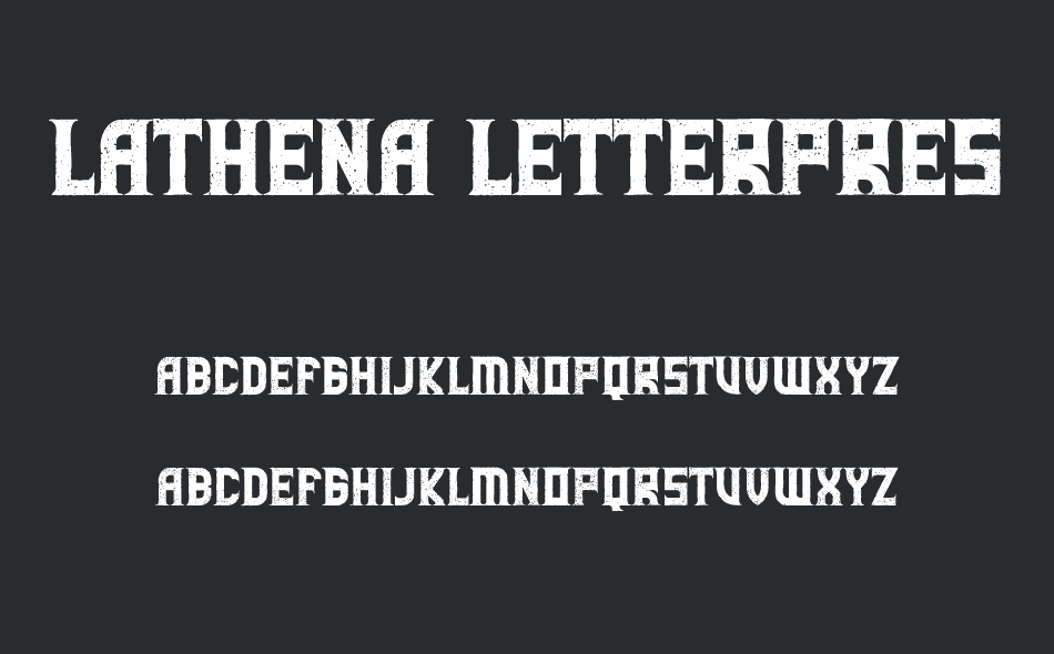 Lathena font
