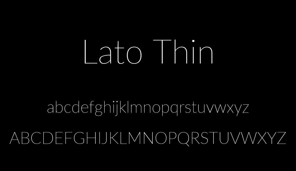 lato-thin font