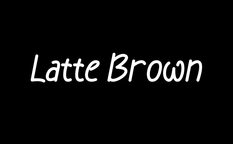 Latte Brown font big