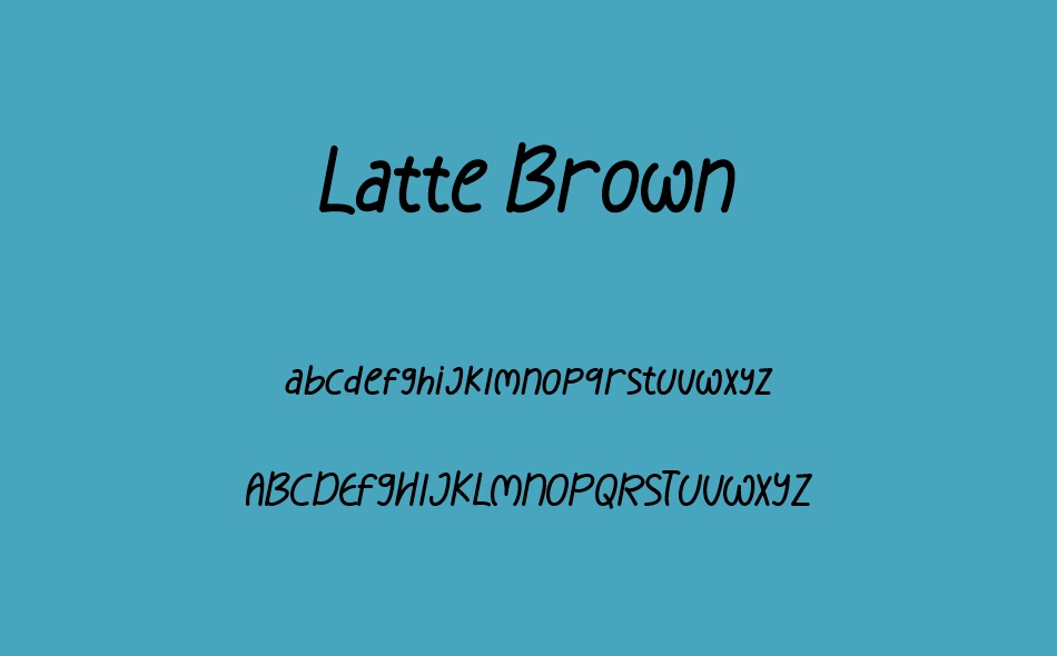 Latte Brown font