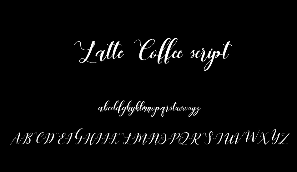 Latte Coffee script font