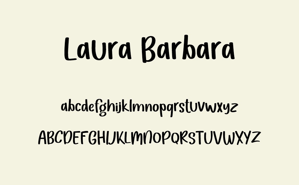 Laura Barbara font