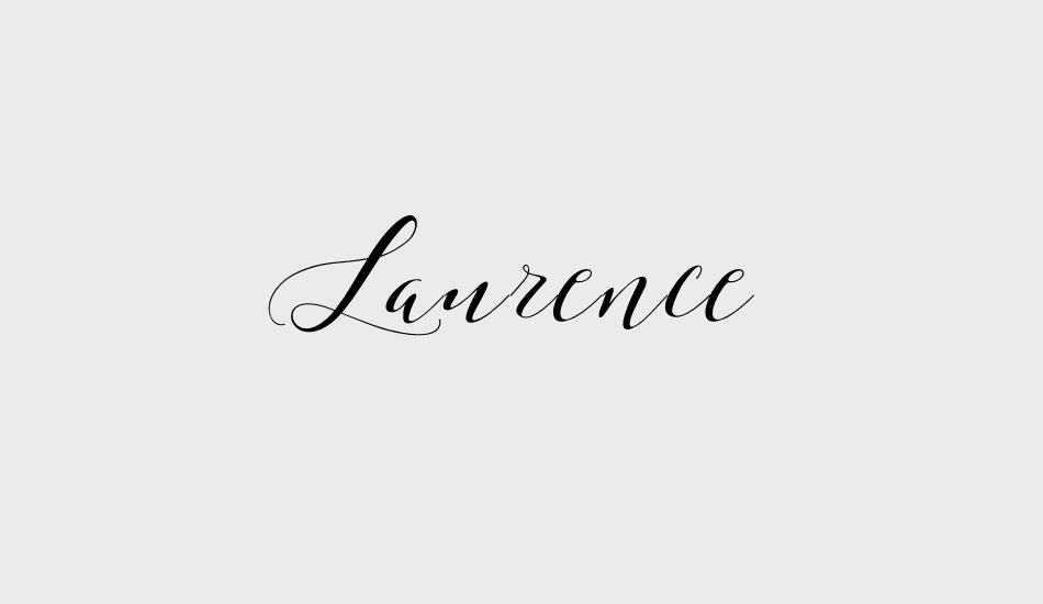 Laurence font big