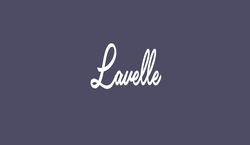 Lavelle Personal Use font big