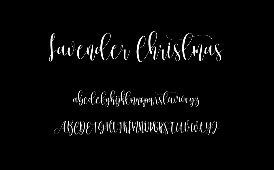 Lavender Christmas font