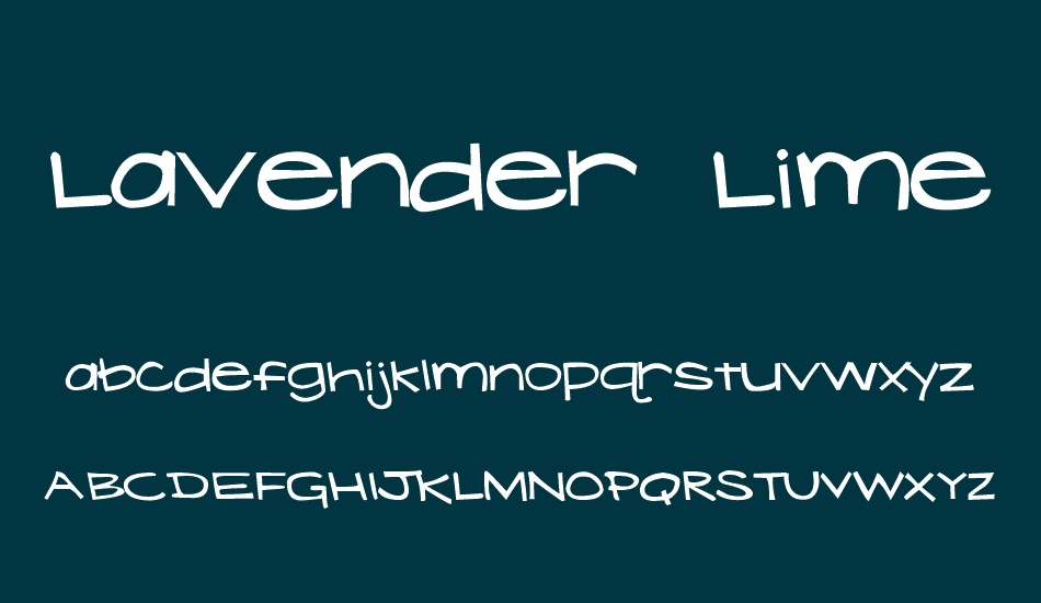 Lavender Lime font