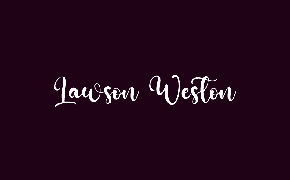 Lawson Weston font big