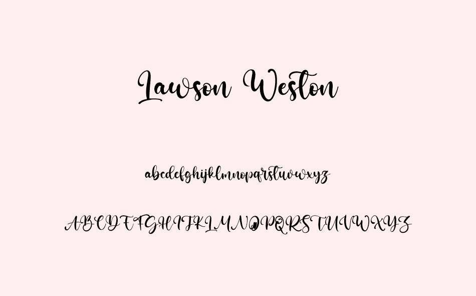 Lawson Weston font