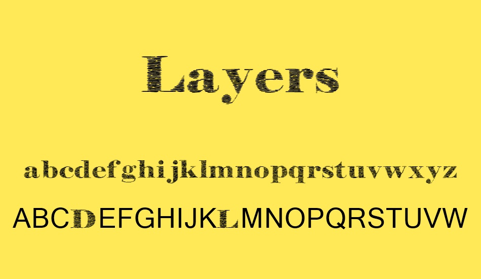 Layers font