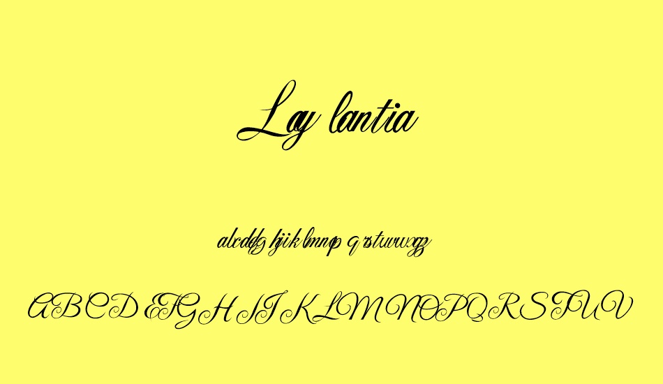 Laylantia font