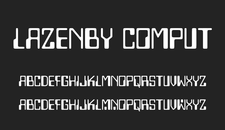 Lazenby Computer font