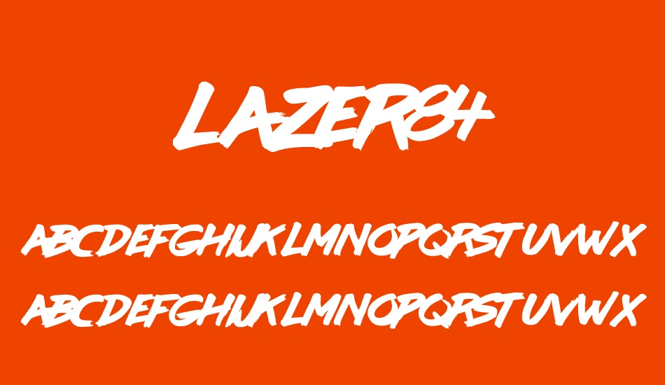 lazer84 font