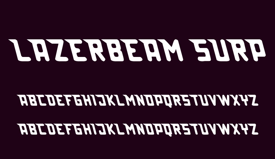 Lazerbeam surprise font