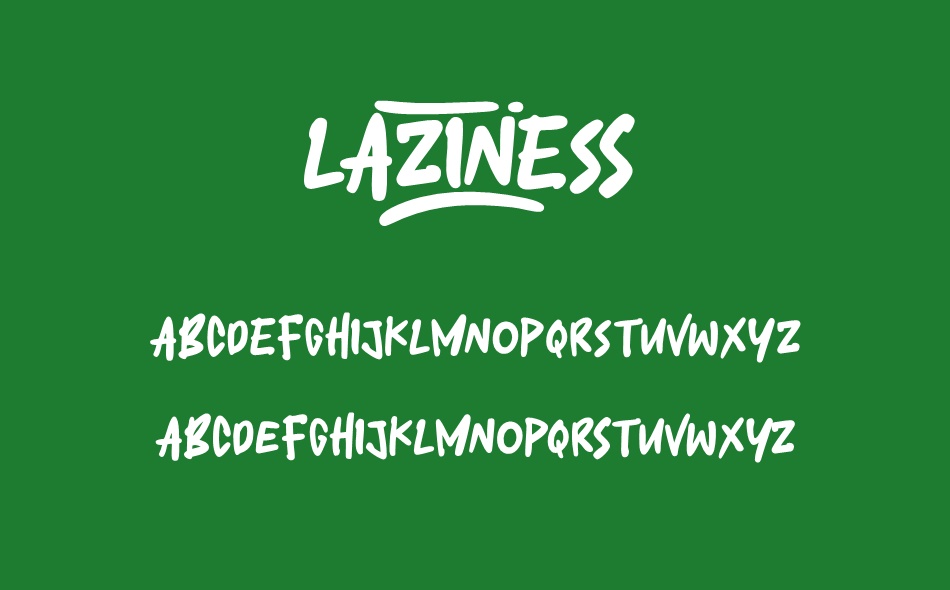 Laziness font