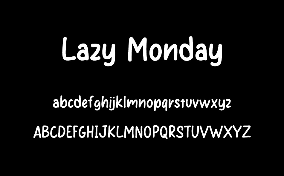 Lazy Monday font