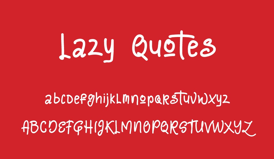 Lazy Quotes Demo font