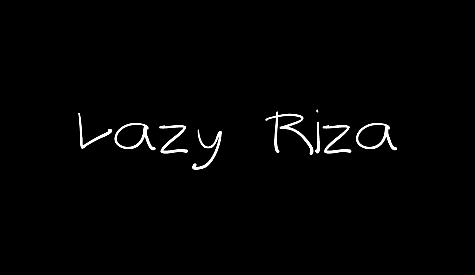 Lazy Riza font big