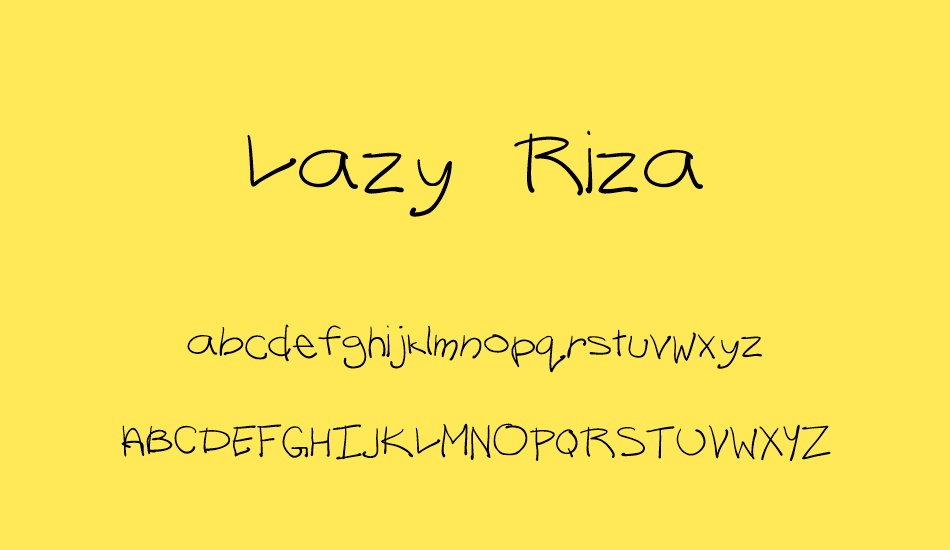Lazy Riza font