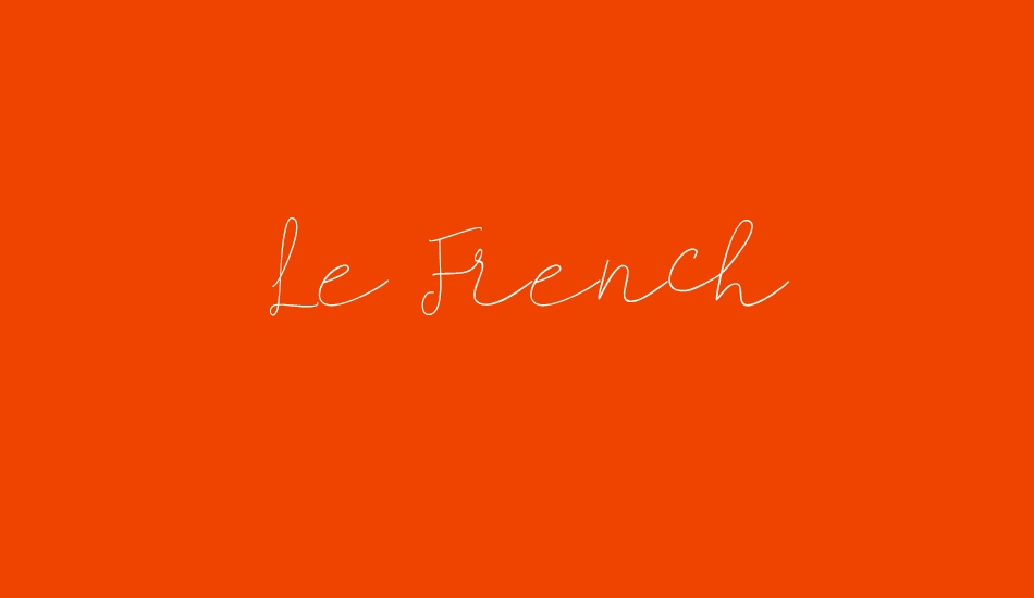 Le French font big