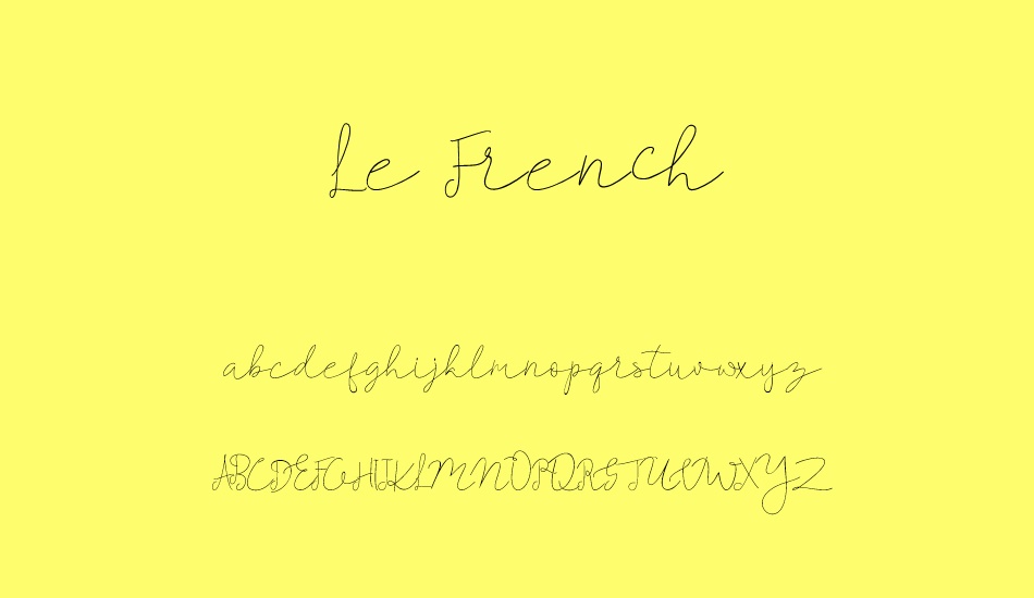 Le French font