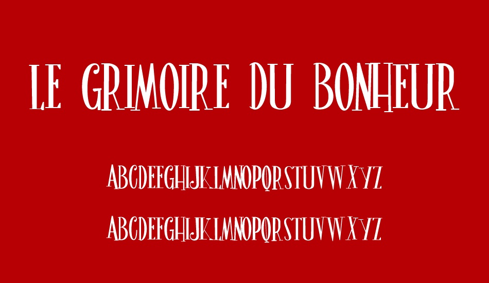 Le Grimoire du Bonheur font