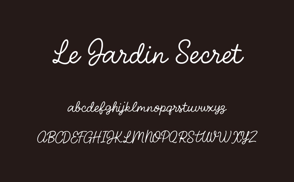 Le Jardin Secret font
