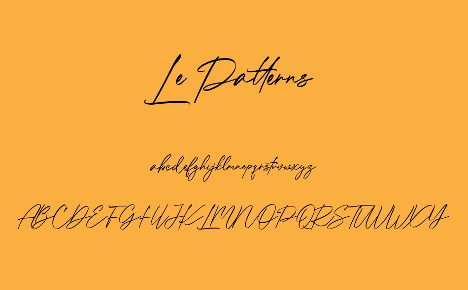 Le Patterns font