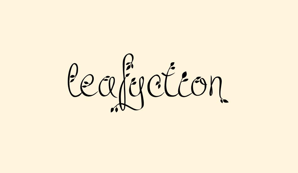 Leafyction font big