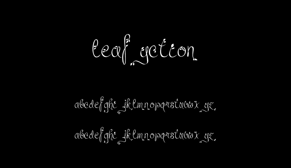 Leafyction font
