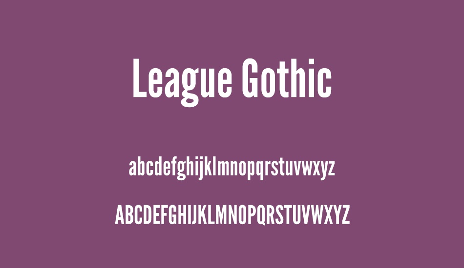 League Gothic font