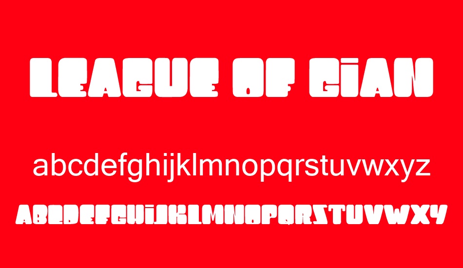 LEAGUE OF GIANT font