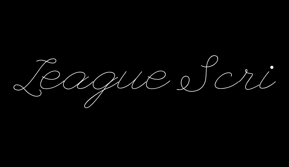 League Script font big