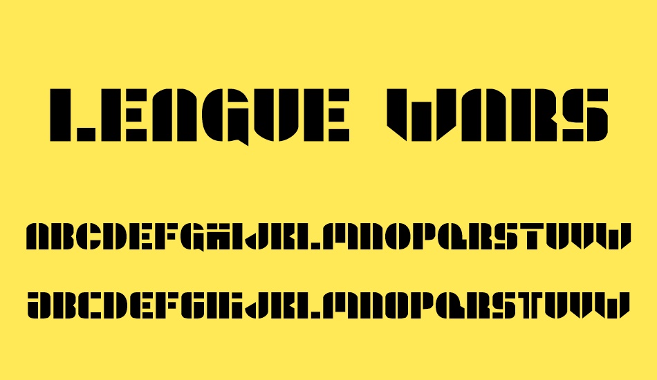 League Wars font