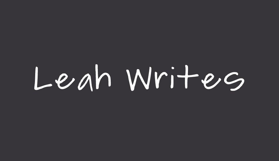 Leah Writes font big