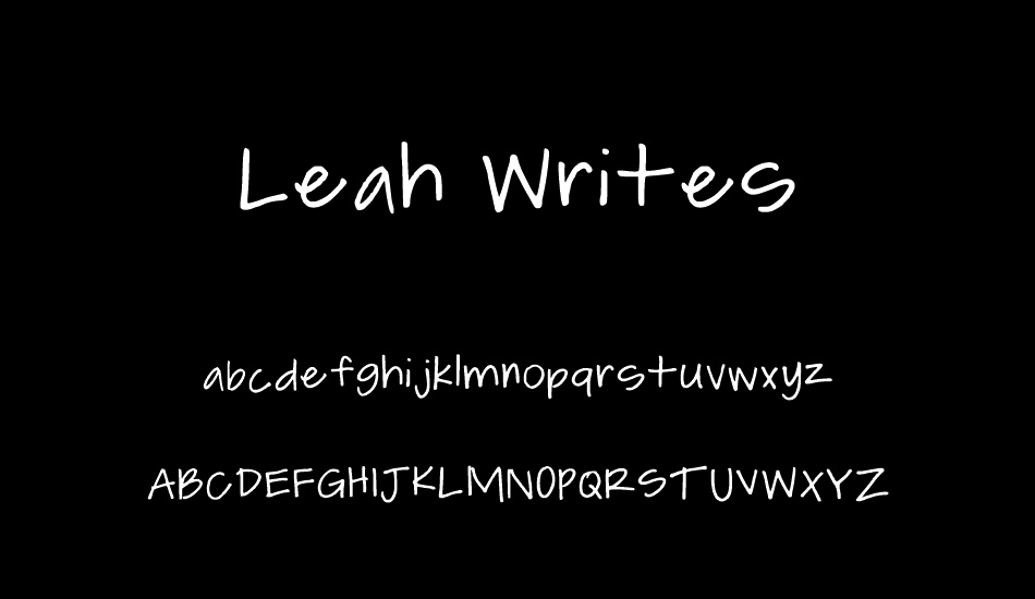 Leah Writes font