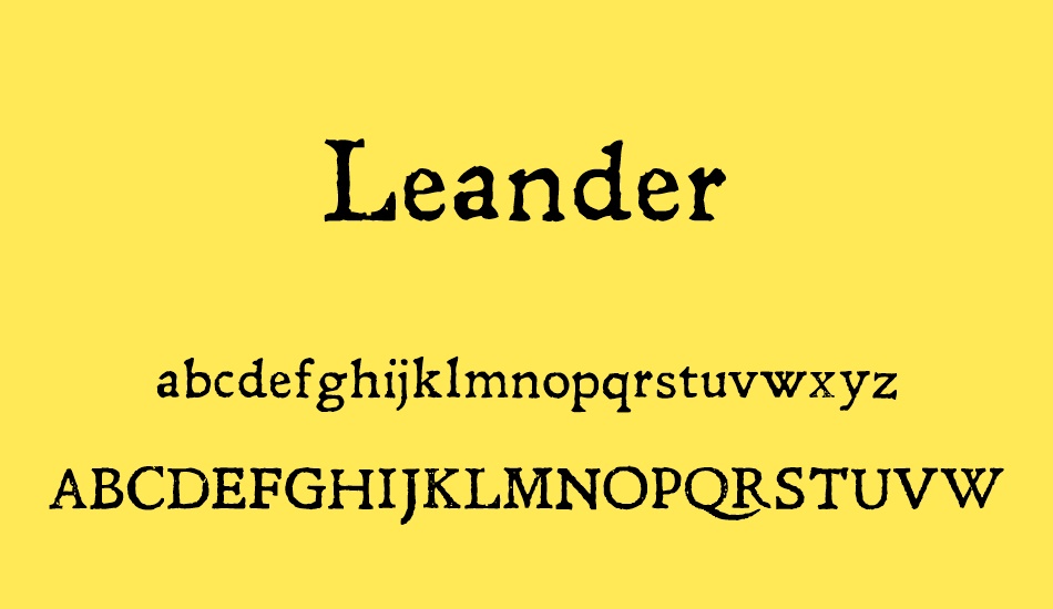 Leander font