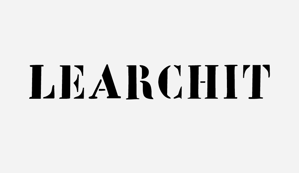 LeArchitect font big