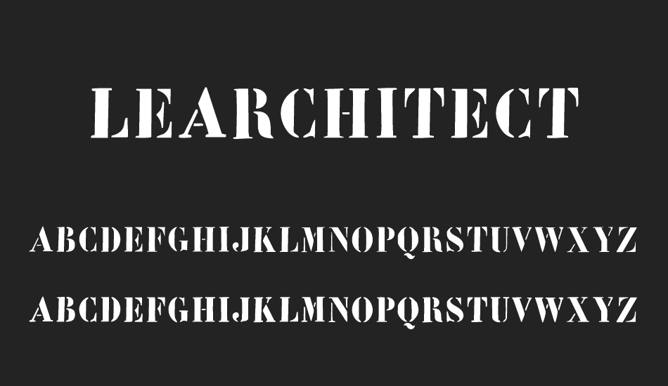 LeArchitect font