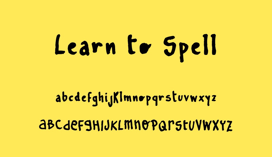 Learn To Spell font