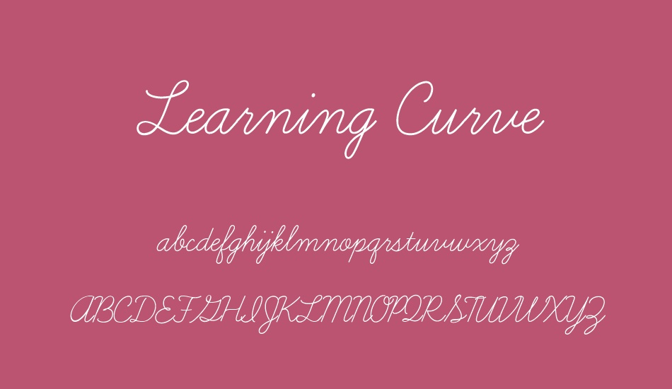 Learning Curve font