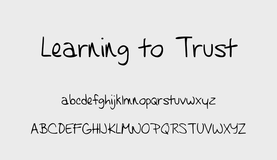 Learning to Trust font
