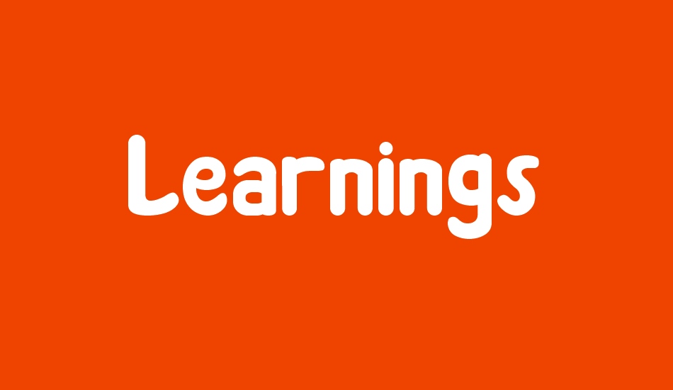 Learnings font big