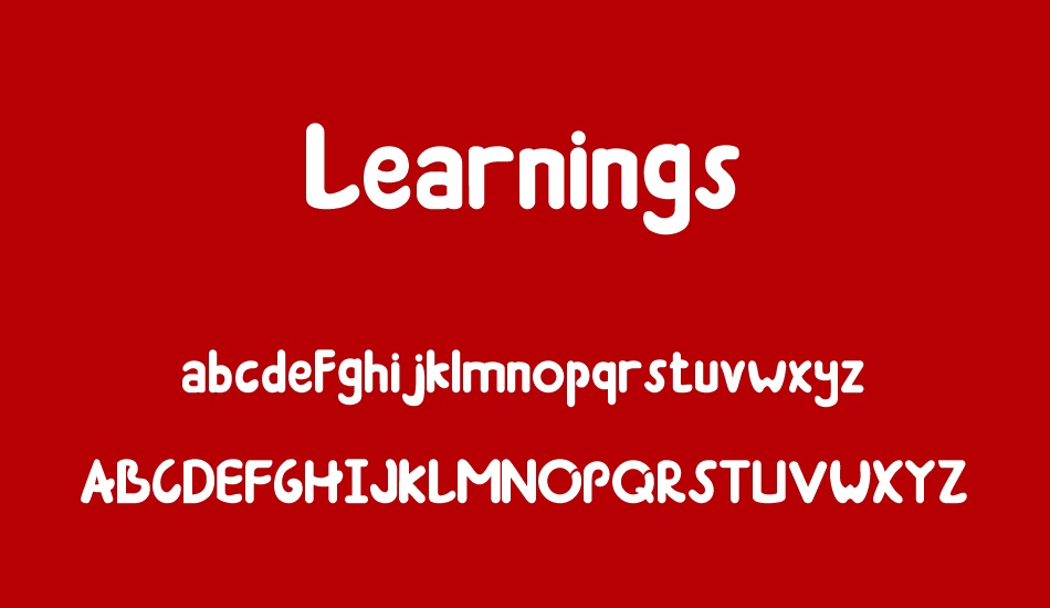 Learnings font